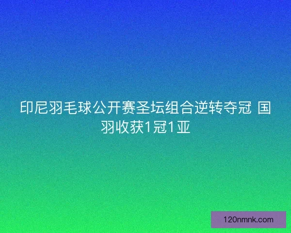 印尼羽毛球公开赛圣坛组合逆转夺冠 国羽收获1冠1亚